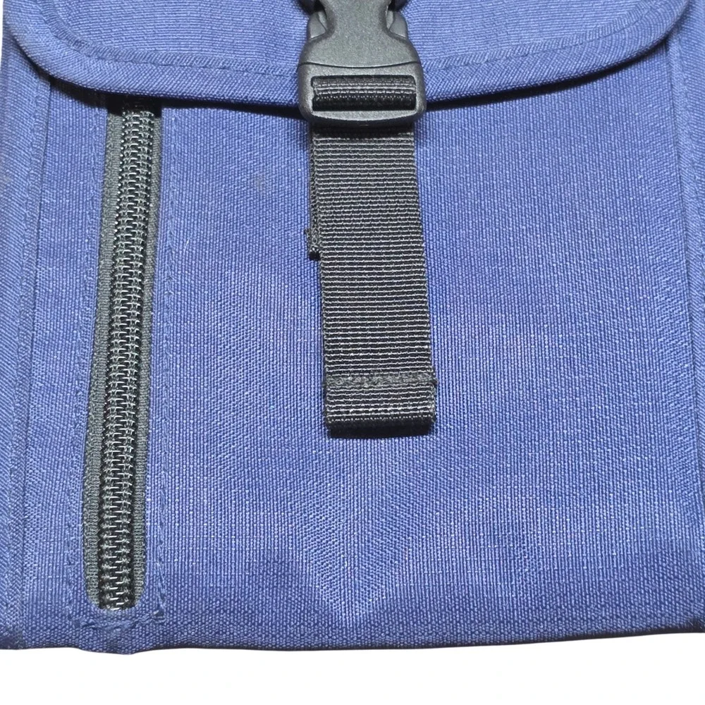 Navy Blue L.L. Bean Passport Travel Organizer Neck Pouch Wallet